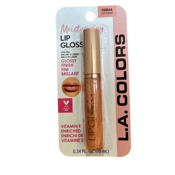 LA Colors Moisturizing Lip Gloss Just Kissed C68644 Glossy Vitamin E - Picture 1 of 2
